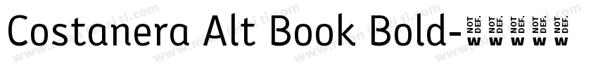 Costanera Alt Book Bold字体转换